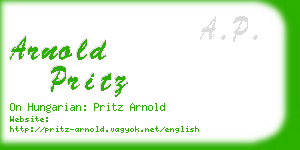 arnold pritz business card